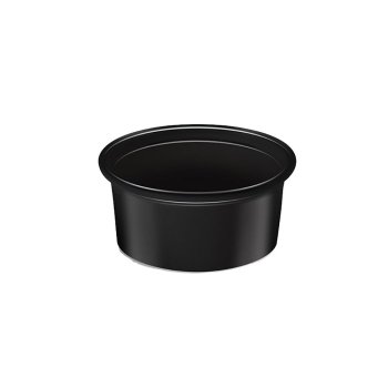 1000 Stk. Mehrweg-Dressingbecher PP schwarz Ø 70 x 35 mm 80 ml